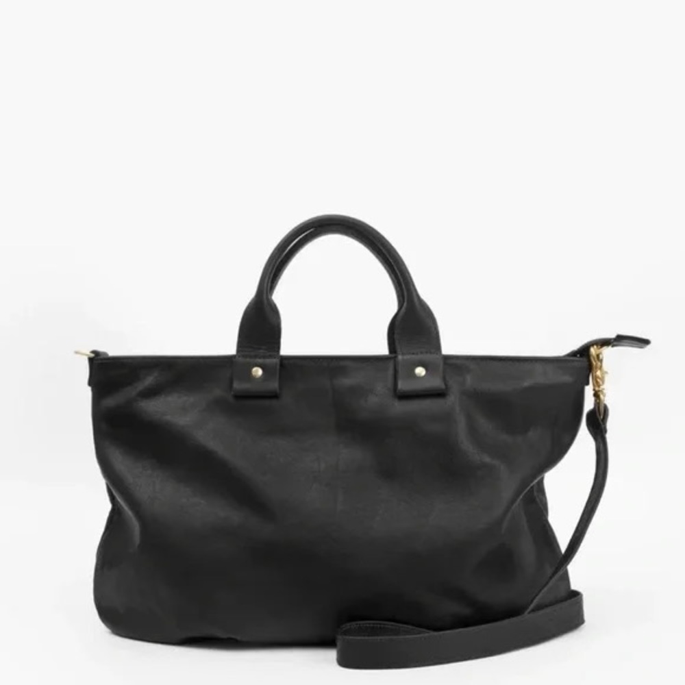 Clare V Nick Leather Messenger Tote